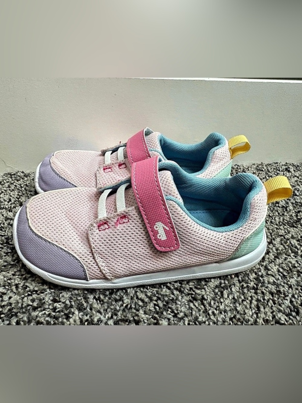 See Kai Run Kids No Tie Velcro Sneakers in Pink & Blue Size 12c